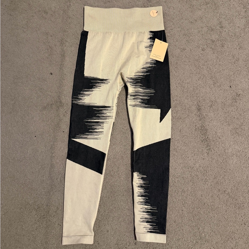 Stylish Black and Cream Kids Leggings